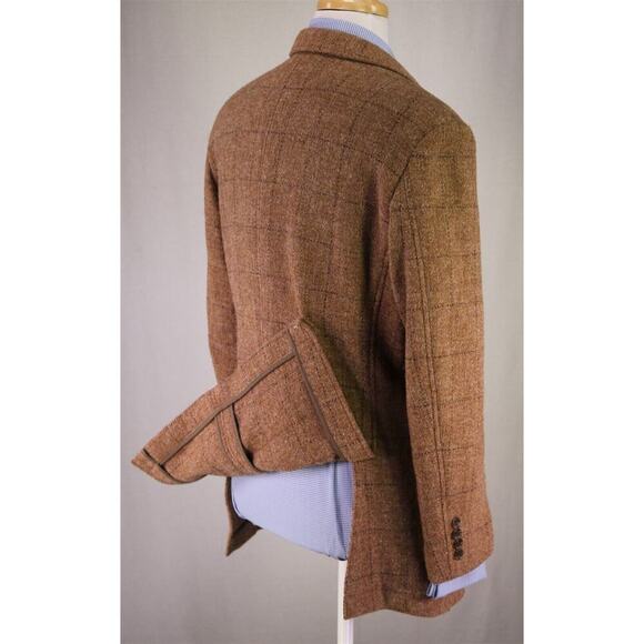 Timothy Everest x Harris Tweed Brown Windowpane Patch Pocket Coat Blazer 40S - Picture 7 of 11